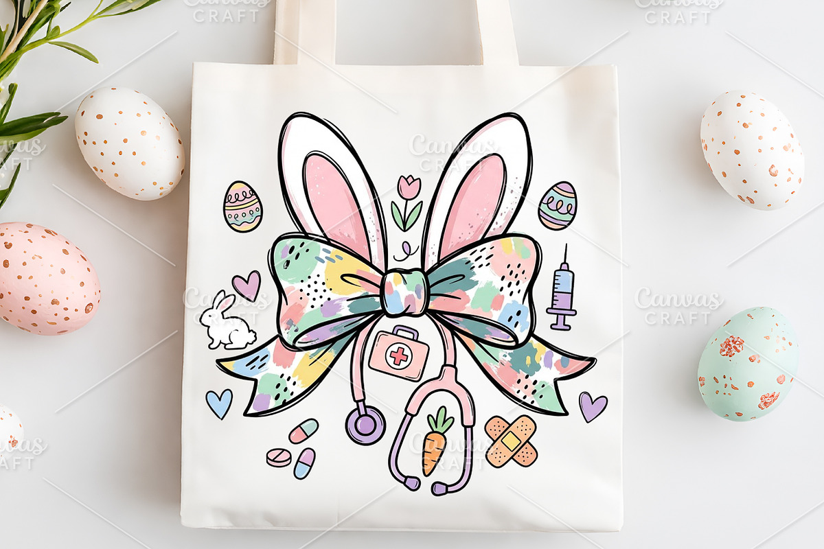 Easter Nurse Coquette PNG, an Illustration by Canvas Craft (Photo 5 of 6)