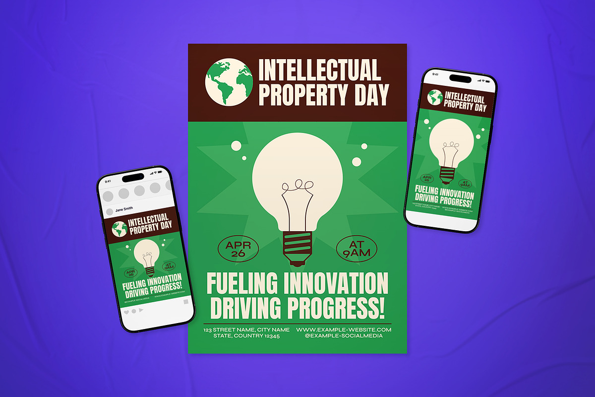Intellectual Property Day Flyer, a Flyer Template by The Good Store (Photo 2 of 2)