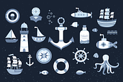 Vintage marine illustrations, a Texture Illustration by Dasha Efremova (Thumbnail 6 of 7)