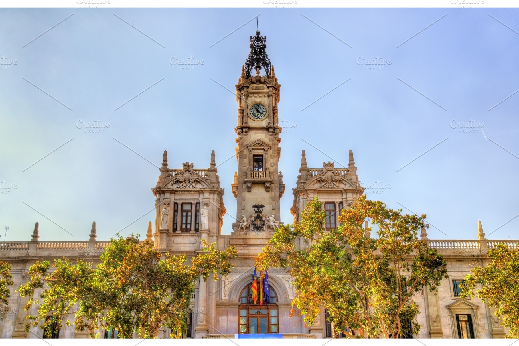 Casa consistorial the city hall of valencia spain featuring city, europe, and, an Architecture Photo by Leonid Andronov