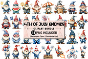 4th of July Gnomes Clipart Bundle, an Illustration by Pixels.Craft (Thumbnail 1 of 5)