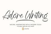 Adore Writing | Modern Script, a Script Font by Lemonthe (Thumbnail 1 of 9)