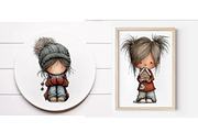 Christmas Cute girls Clipart, an Illustration by Designworld (Thumbnail 5 of 6)