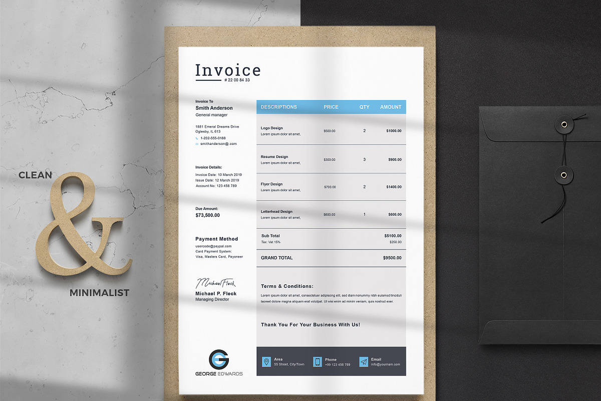 Invoice, a Stationery Template by TelaTemplates (Photo 4 of 8)