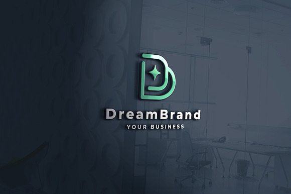 Dream Brand Letter D Star Logo