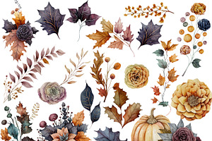 Oh My Gourd Fall Pumpkin Clipart Set