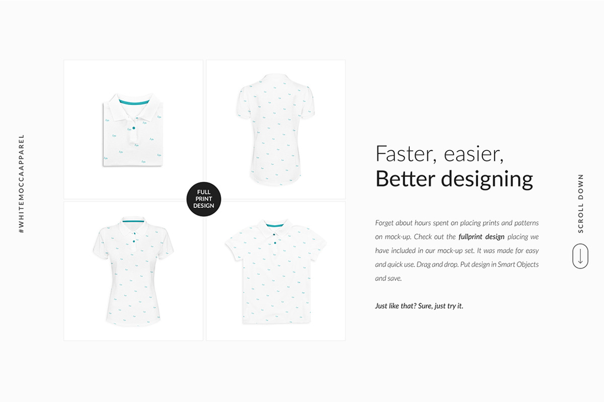 Women Polo Ghost Mock-ups FREE DEMO, a Books & Magazine Mockup by Apparel_Mockups (Photo 7 of 23)