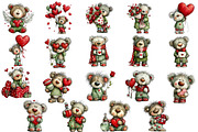 Valentine Teddy bear clipart, an Illustration by Designworld (Thumbnail 6 of 6)