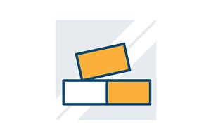 Colorful Building Blocks icon, an Education Illustration by the8monkey