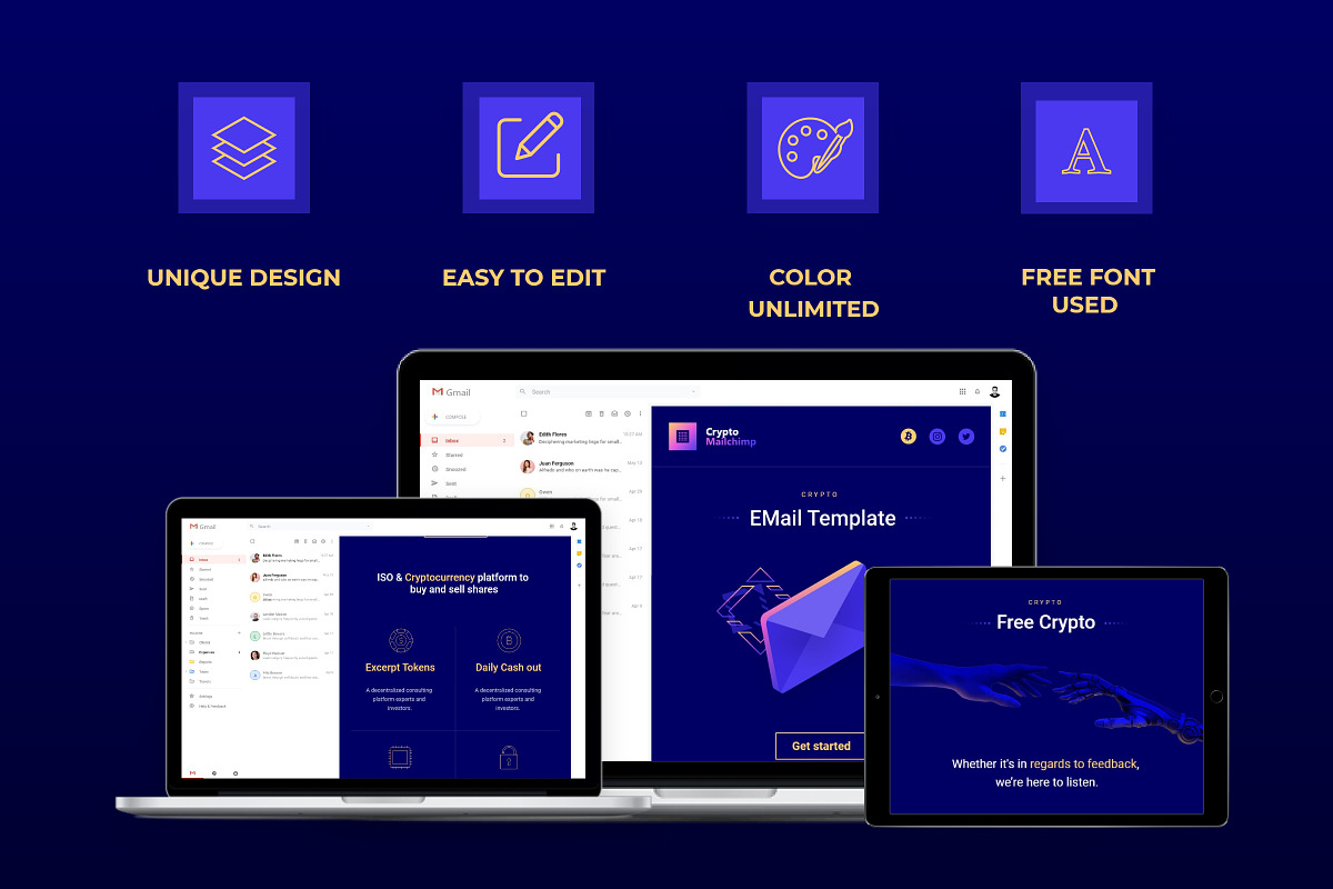Crypto MailChimp, an Email Template by TemplateZuu (Photo 3 of 5)