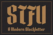 STFU: A Modern Blackletter, a Font by bloomjackbloom (Thumbnail 1 of 3)