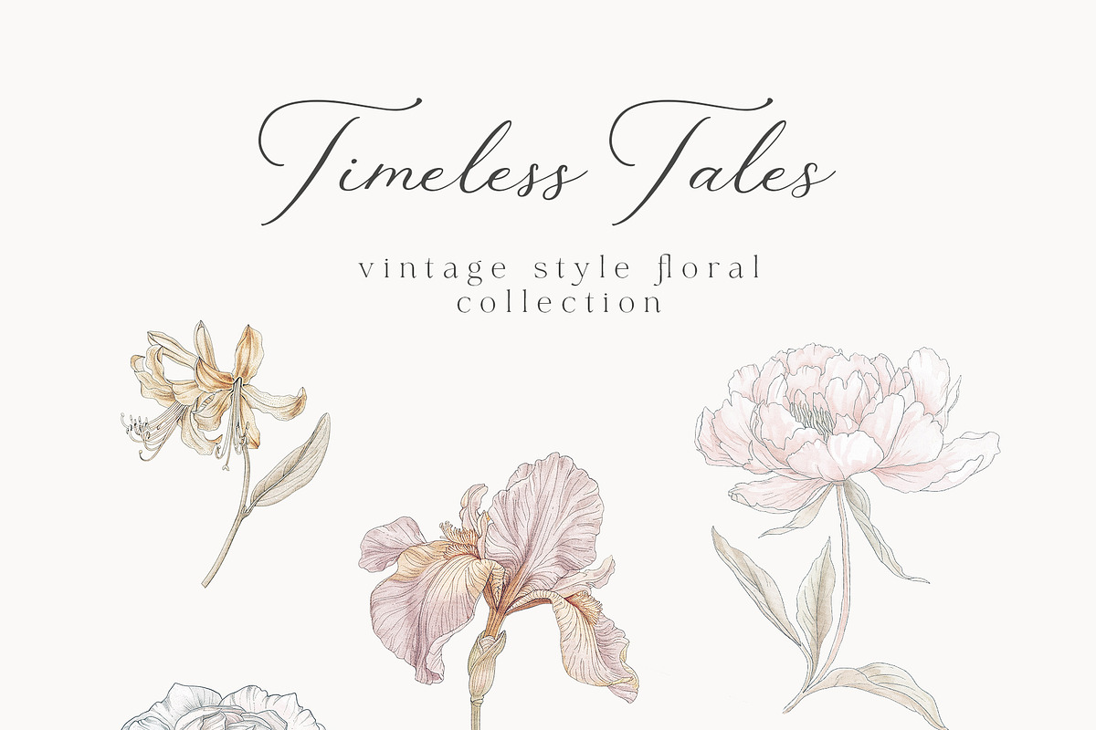 Vintage Floral Bundle, an Object Illustration by studioequinox (Photo 62 of 65)
