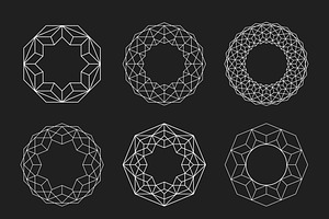 Circle shapes. Geometric Mandalas.