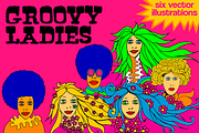 Groovy Ladies, an Illustration by Minhocossauro Emporium (Thumbnail 2 of 3)