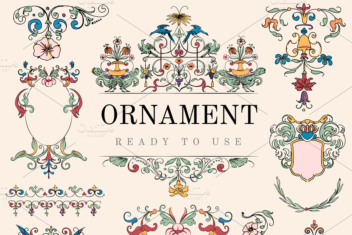 Vintage flourish ornament, a Background Graphic by rawpixel