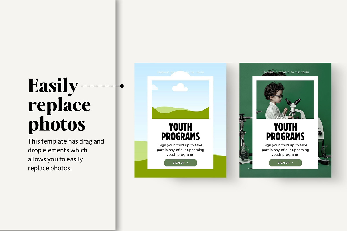 Green Charity Instagram Templates, a Social Media Template by InkBlue Templates (Photo 6 of 10)