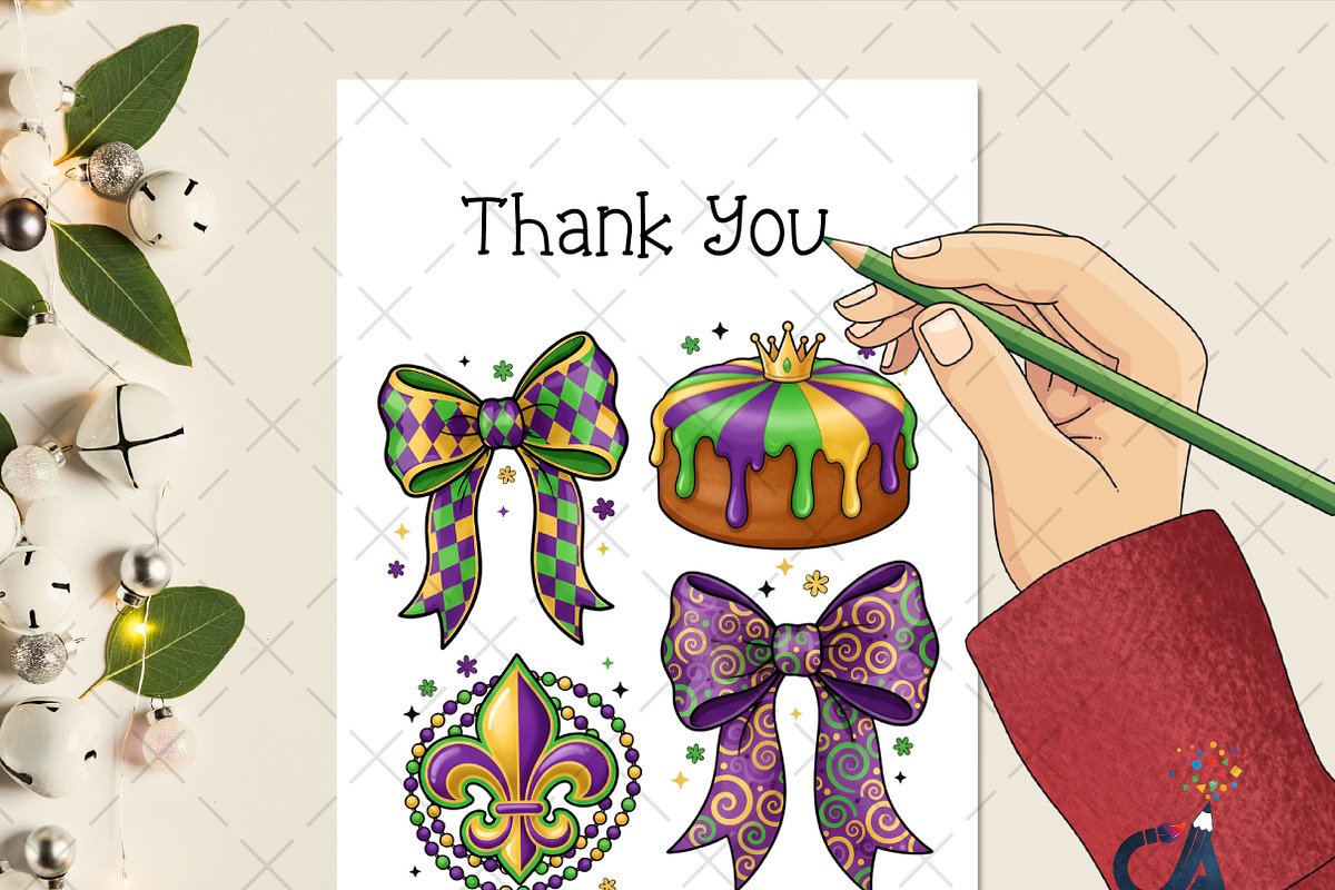 Mardi Gras Coquette PNG, an Illustration by Creative Art (Photo 2 of 6)
