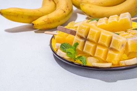 Banana ice cream popsicles, a Food & Drink Photo by Rimma