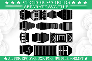 Container Shipping SVG, Shipping SVG, an Object Graphic by VectorWorlds