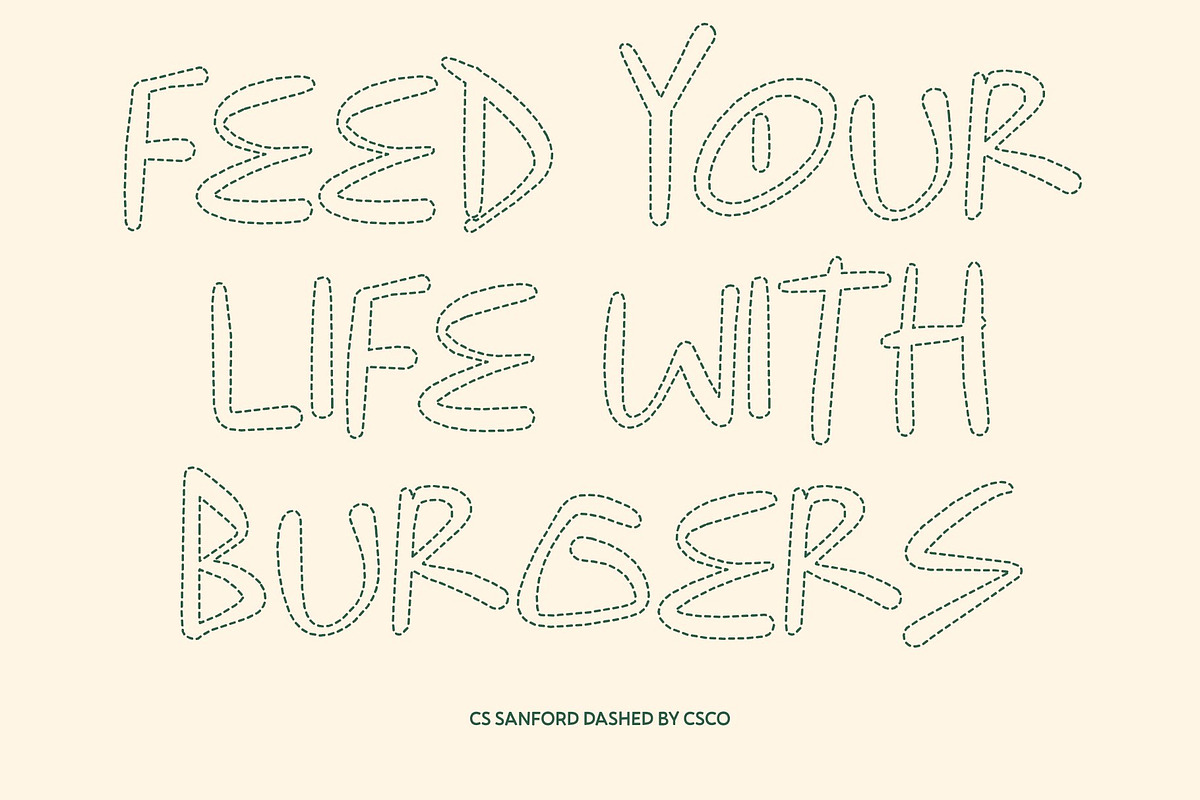 CS Sanford Dashed, a Handwritten Font by Craft Supply Co. (Photo 2 of 8)