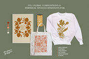 Hand-Drawn Floral Pack, an Illustration by Drawn By Arianna (Thumbnail 4 of 6)