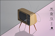 Retro Tv Mockup Pack, a Household Mockup by GraphicVil (Thumbnail 15 of 23)