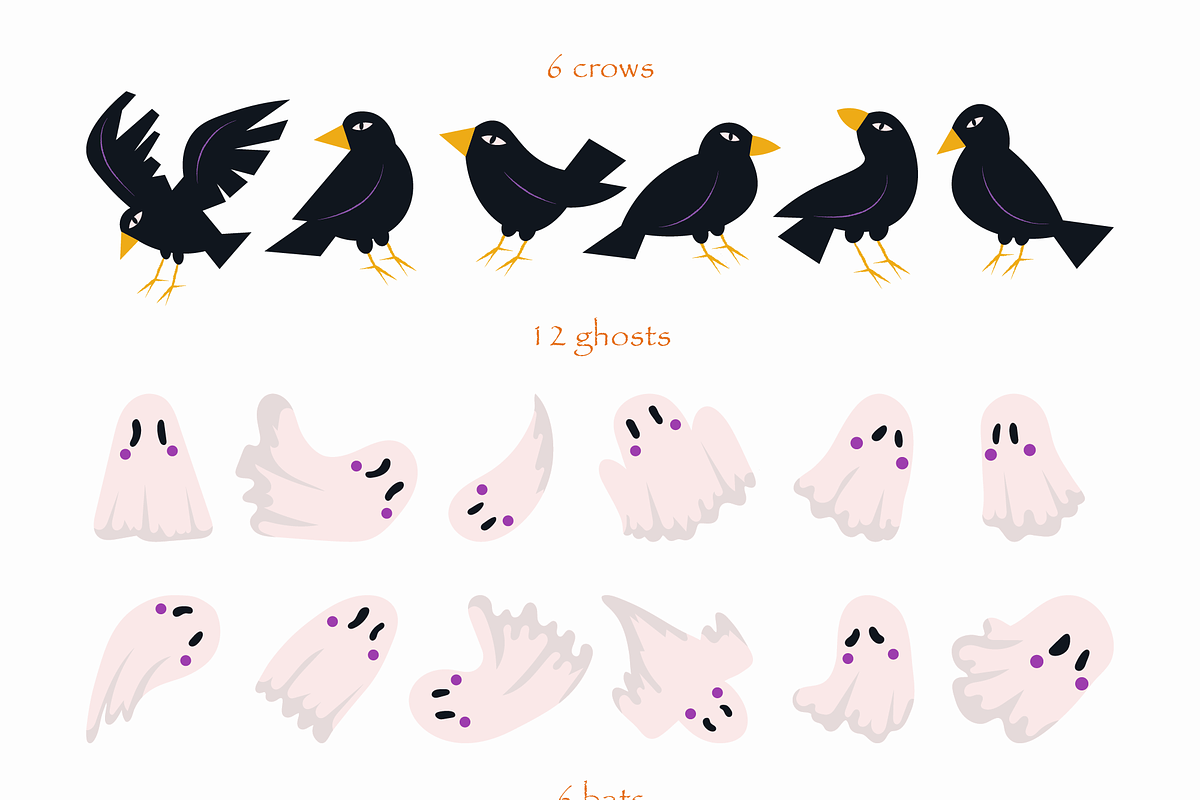 Catoween • halloween cat clipart, a Seasonal Illustration by dariikos (Photo 5 of 16)