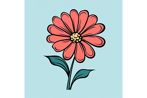 October Flower Clipart