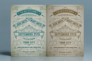 Mega Set Vintage Wedding Invitations, an Invitation Template by OneVectorStock (Thumbnail 11 of 18)
