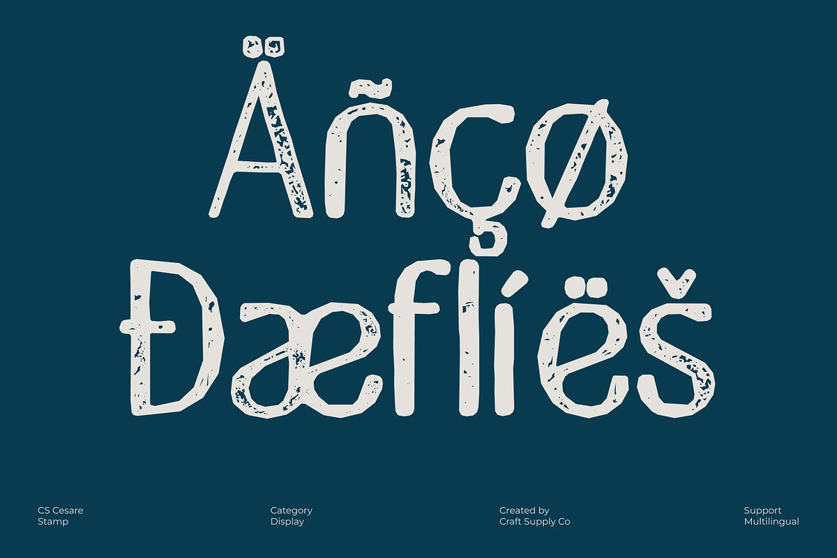 CS Cesare Stamp, a Sans Serif Font by Craft Supply Co. (Photo 7 of 8)