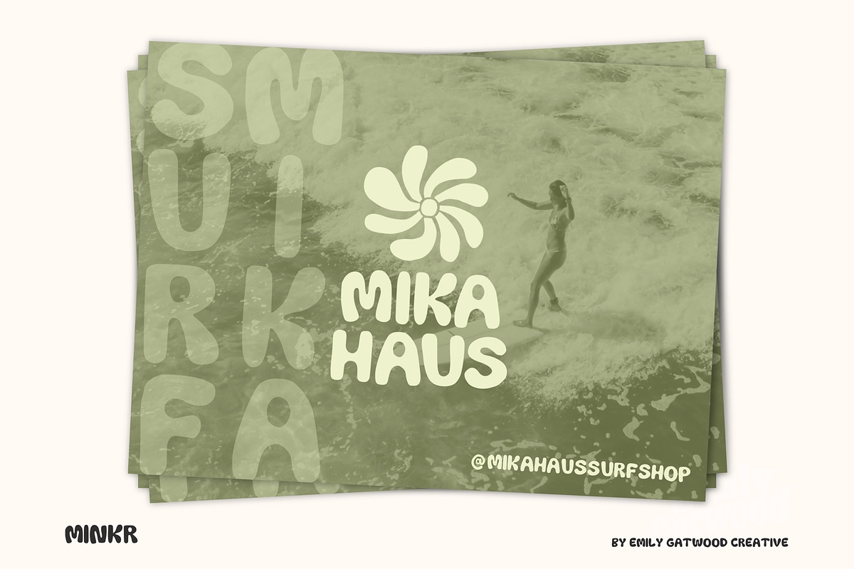 Minkr- perfectly imperfect & chunky, a Font by EmilyGatwood (Photo 5 of 8)