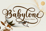Babylone | Modern Calligraphy, a Script Font by Almeera Std (Thumbnail 1 of 11)