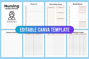 Editable Nursing Student Planner