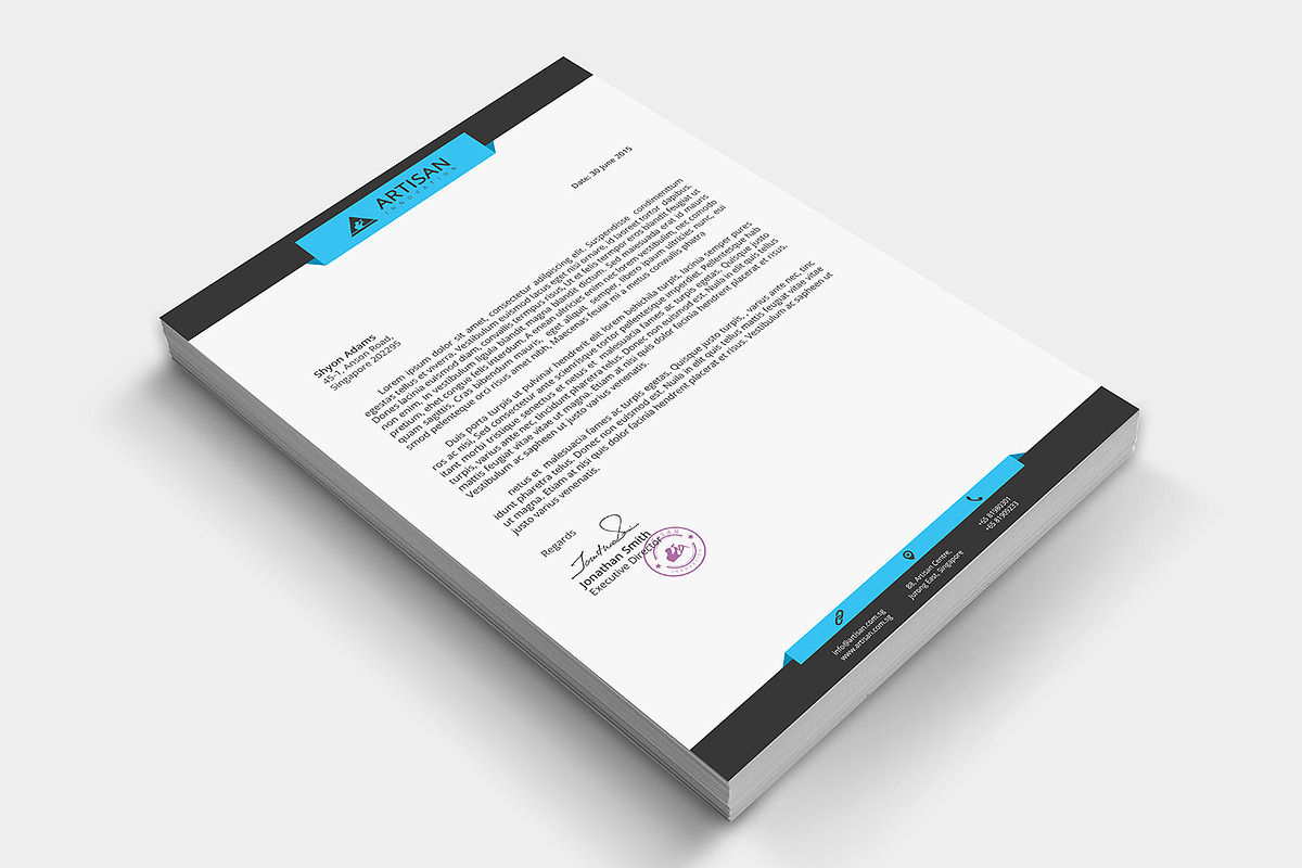 Letterhead, a Stationery Template by artisanHR (Photo 2 of 3)