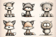 Cute Woodland Animals Clipart, an Illustration by Digital Artistic99 (Thumbnail 3 of 11)