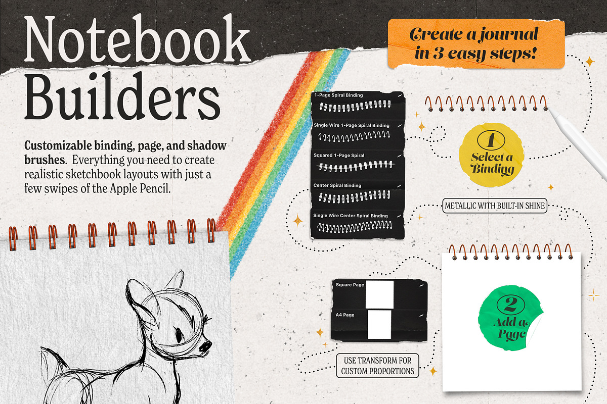 Sketchbook for Procreate, a Brush Add-On by Wooly Pronto (Photo 3 of 11)