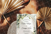Boho 5x7 Invitation card mockup PSD, an Advertising Mockup by Blush Roses Print (Thumbnail 5 of 9)