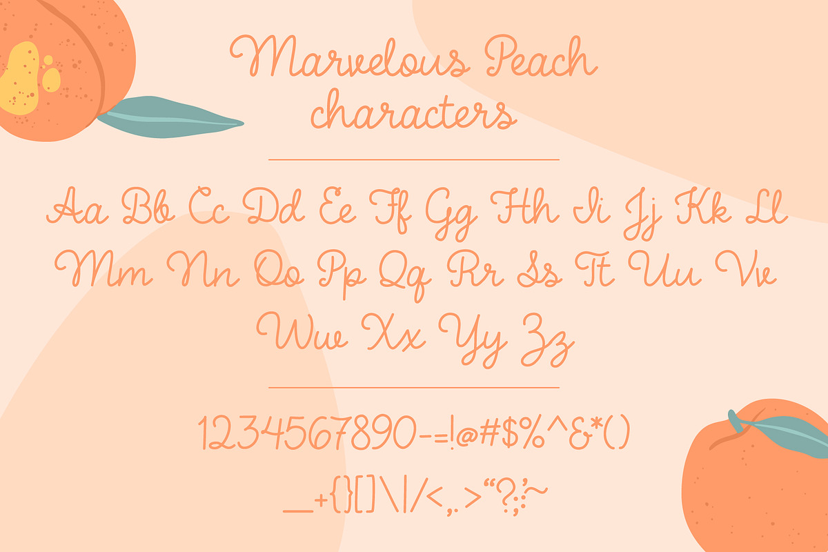 Marvelous Peach | handwritten font, a Script Font by Wander Designs (Photo 2 of 5)