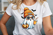 Cute Boujee Ghost Halloween PNG, an Illustration by Sublimation Artist (Thumbnail 4 of 9)