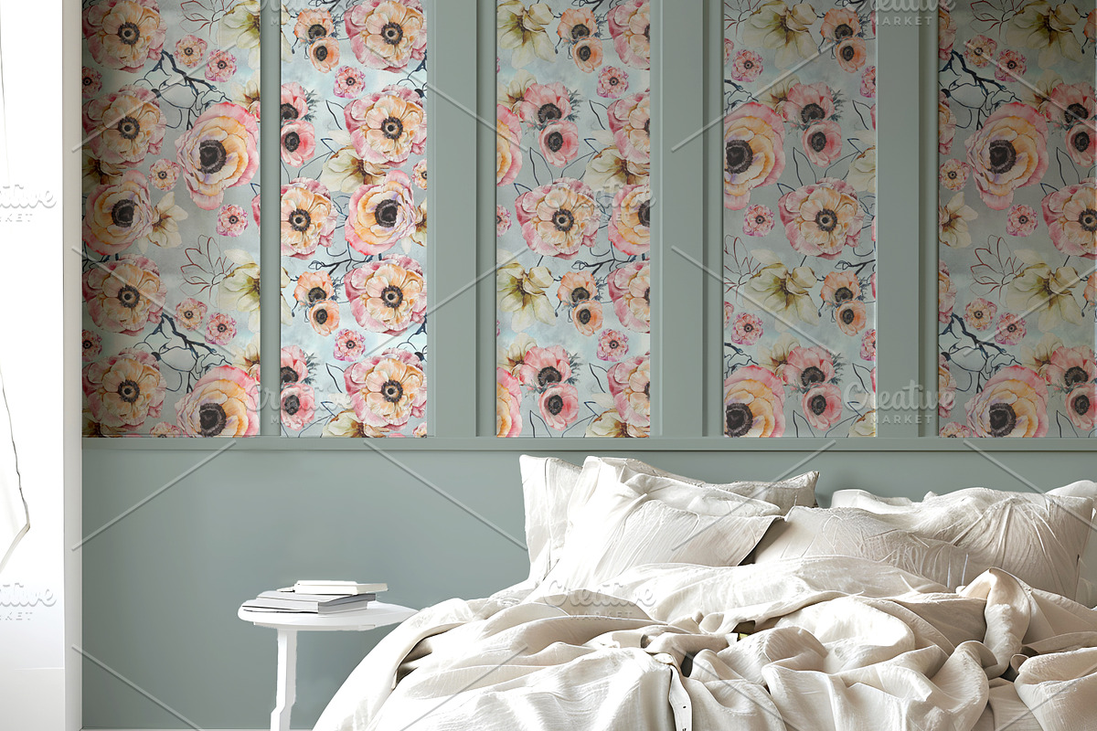 Wallpaper Bedroom Scene  Mockup, a Product Mockup by Nora Gad (Photo 15 of 24)