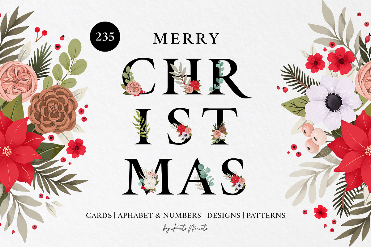 Sale. Christmas cards & Alphabet, a Decorative Illustration by Kate Macate (Photo 1 of 11)