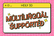 Heily 3D, a Sans Serif Font by Craft Supply Co. (Thumbnail 7 of 8)