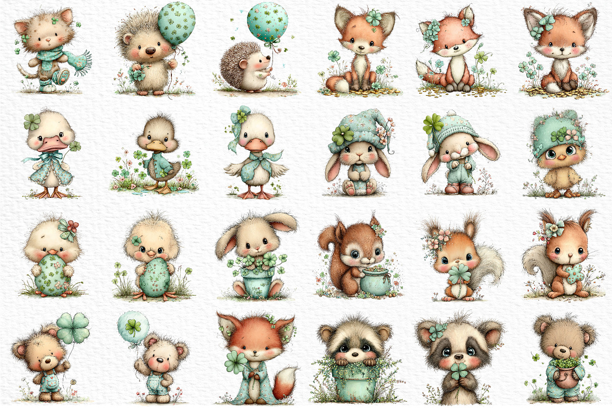 St. Patrick’s Day Animal Bundle Clip, an Illustration by Craft Nest (Photo 6 of 11)