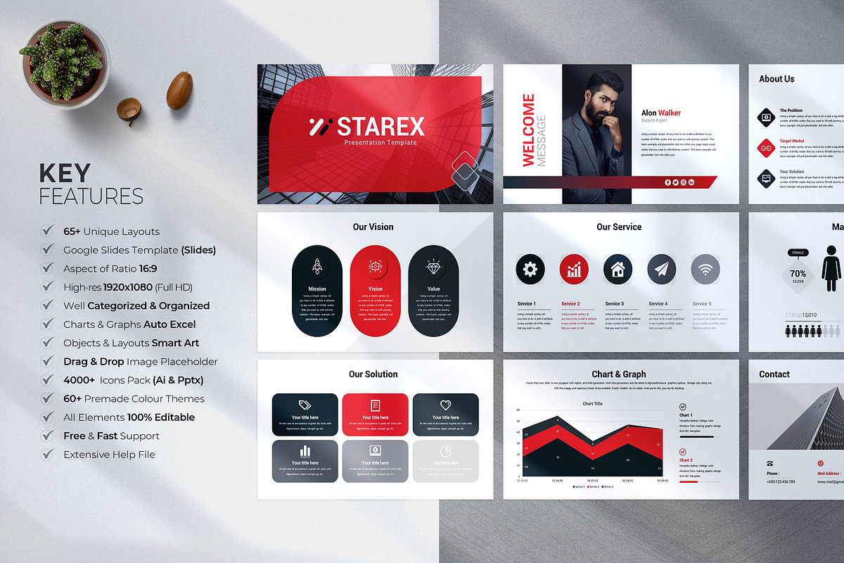 Starex Google Slides Template, a Presentation Template by WhiteGraphic (Photo 2 of 11)