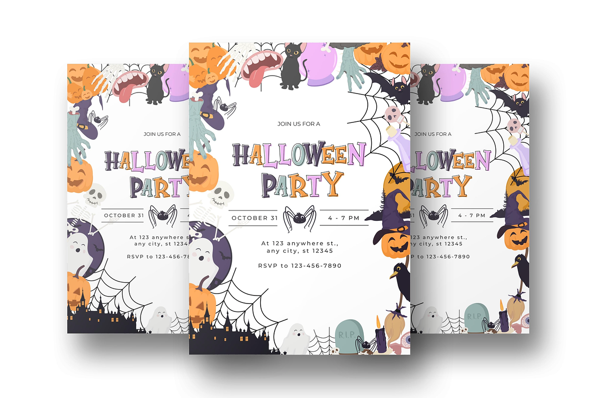 Kids Halloween party invitation, an Invitation Template by ForeverPrint (Photo 2 of 7)