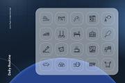 Daily Routine Icon Set, an Outline Icon by Nathaya Studio (Thumbnail 2 of 2)
