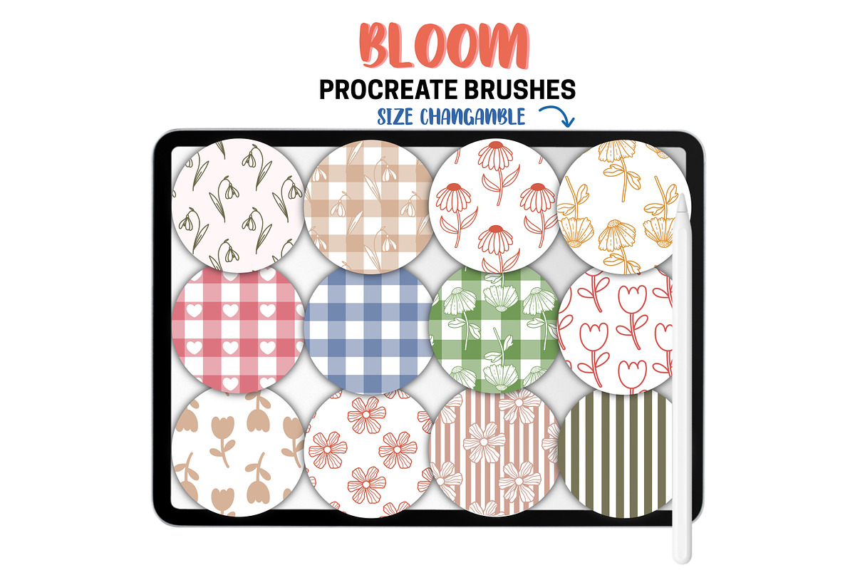 Bloom Procreate Pattern Brushes, a Brushes & More by Brush Lab (Photo 4 of 8)