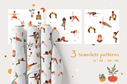 Kids yoga | vector illustration set, a Healthcare Illustration by Frizenasya (Thumbnail 11 of 12)