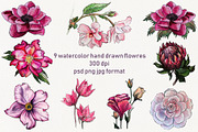 Hearts & Flowers Valentine clipart, a Pattern Graphic by Dina Guiter (Thumbnail 2 of 13)