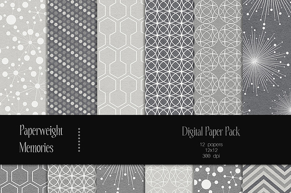 Patterned Paper - Pewter & Lava preview 2